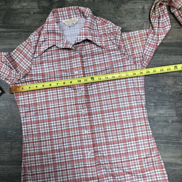 Vintage Kokobay By Eccobay Polyester Button Up‎ Shirt Plaid (NO SIZE TAG) (26) - Picture 3 of 10